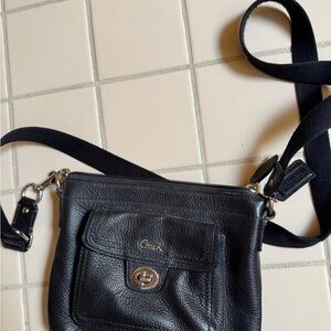 Coach Black Leather Shoulder Bag